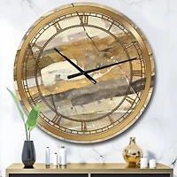 Designart 'Fire And Ice Minerals V Glam Wall Clock