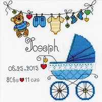 RIOLIS It's A Boy! Announcement Counted Cross Stitch Kit