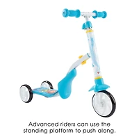 Toy Time 2-in-1 Convertible Scooter for Toddlers & Children