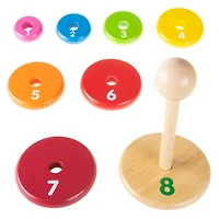 Toy Time Wooden Rainbow Stacking Rings