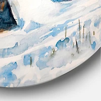 Designart - Mountain Village In Winter