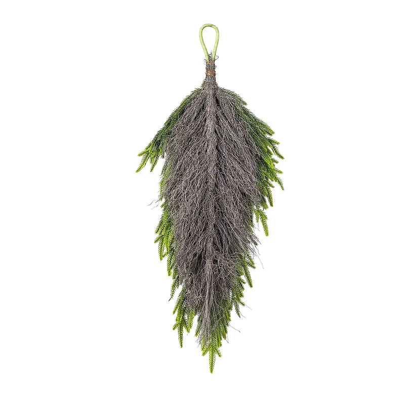 Glitzhome® 31.5"H Christmas Greenery PE Teardrop