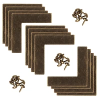 Dritz® Small Antique Brass Home Smooth Campaign Hardware Corners, 3 Pack