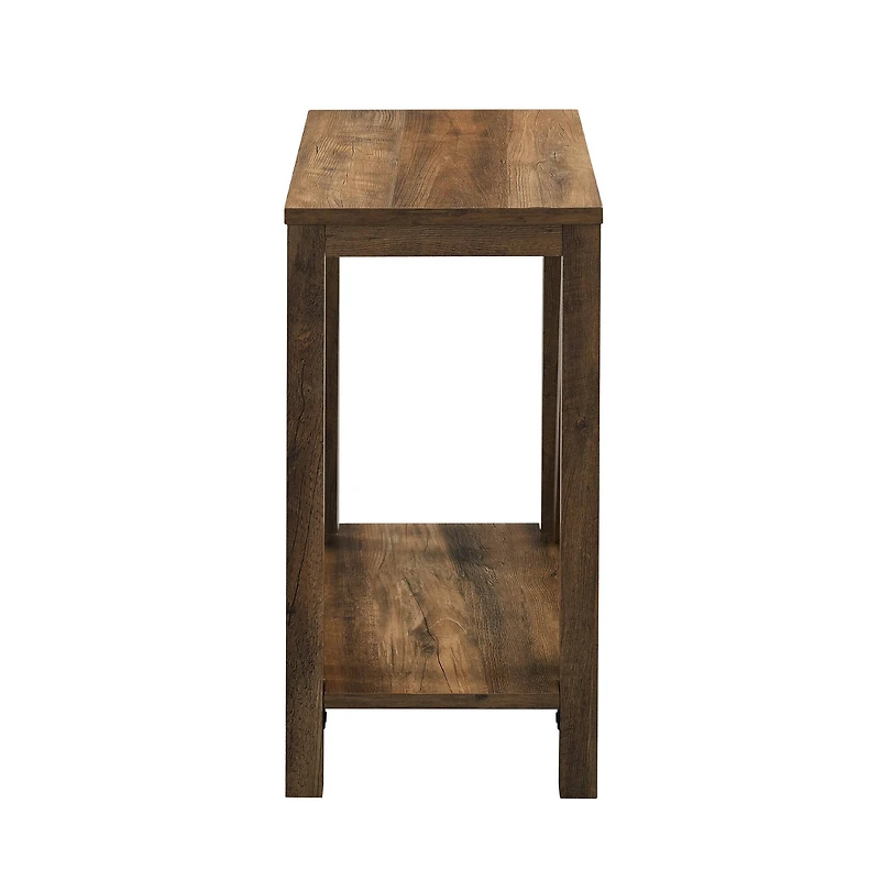 Walker Edison Reclaimed Barnwood Narrow A-Frame Side Table