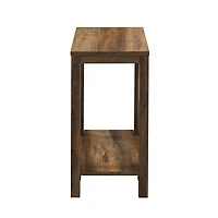 Walker Edison Reclaimed Barnwood Narrow A-Frame Side Table