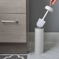Elle Décor White & Silver Speckled Toilet Brush & Holder