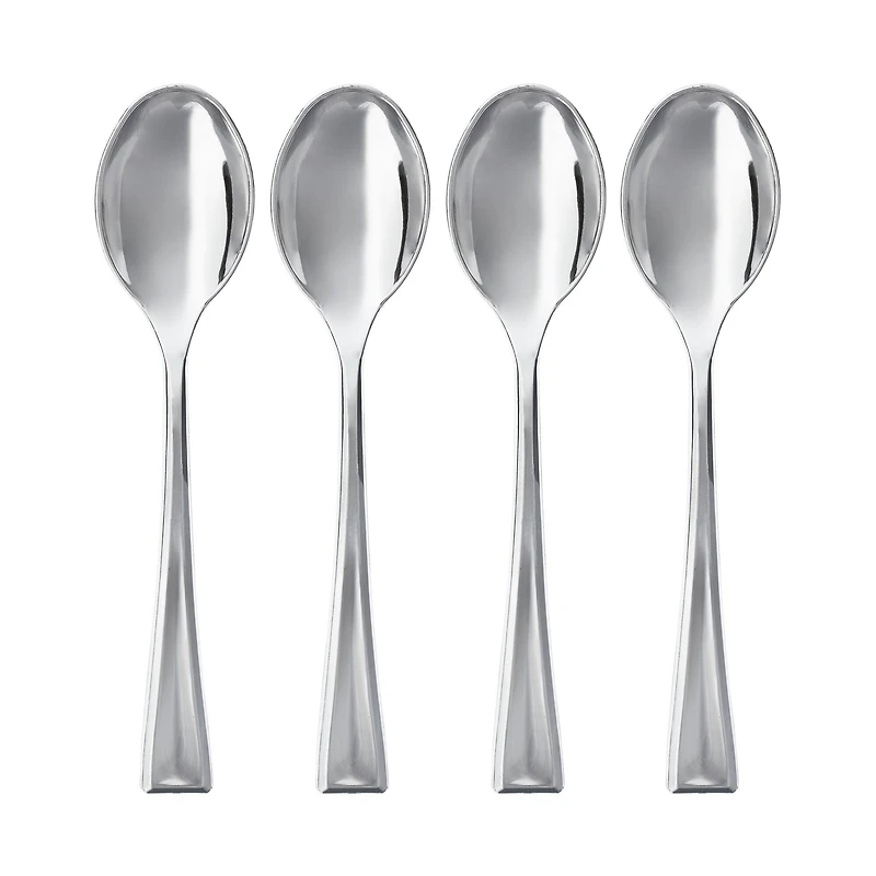 12 Packs: 24 ct. (288 total) Silver Plastic Mini Spoons by Celebrate It™