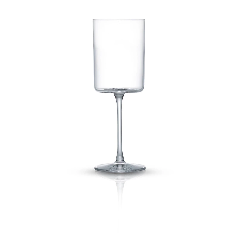 JoyJolt® 11oz. Claire Crystal Cylinder White Wine Glasses, 4ct.