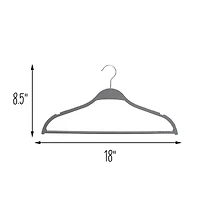 Honey Can Do Gray Natural Wheat Husk Slim Hangers, 25ct.