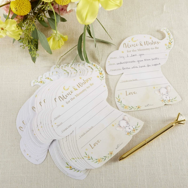 Kate Aspen® Elephant Advice Card & Baby Shower Game Set