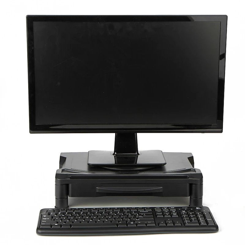 Mind Reader Rotative Black Extra Wide Monitor Riser