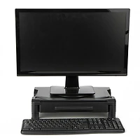 Mind Reader Rotative Black Extra Wide Monitor Riser