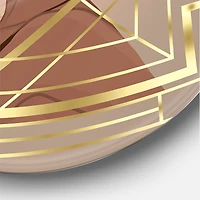 Designart - Retro Women In Golden Art Deco Geometrics II