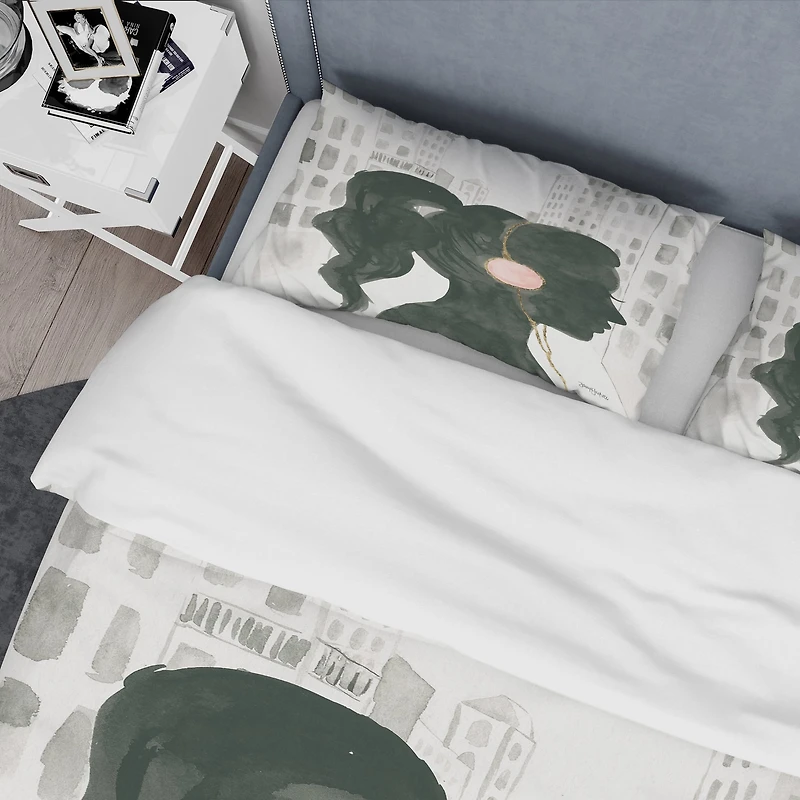 Designart 'Glam Pink Ladies III' Teenage Bedding Set