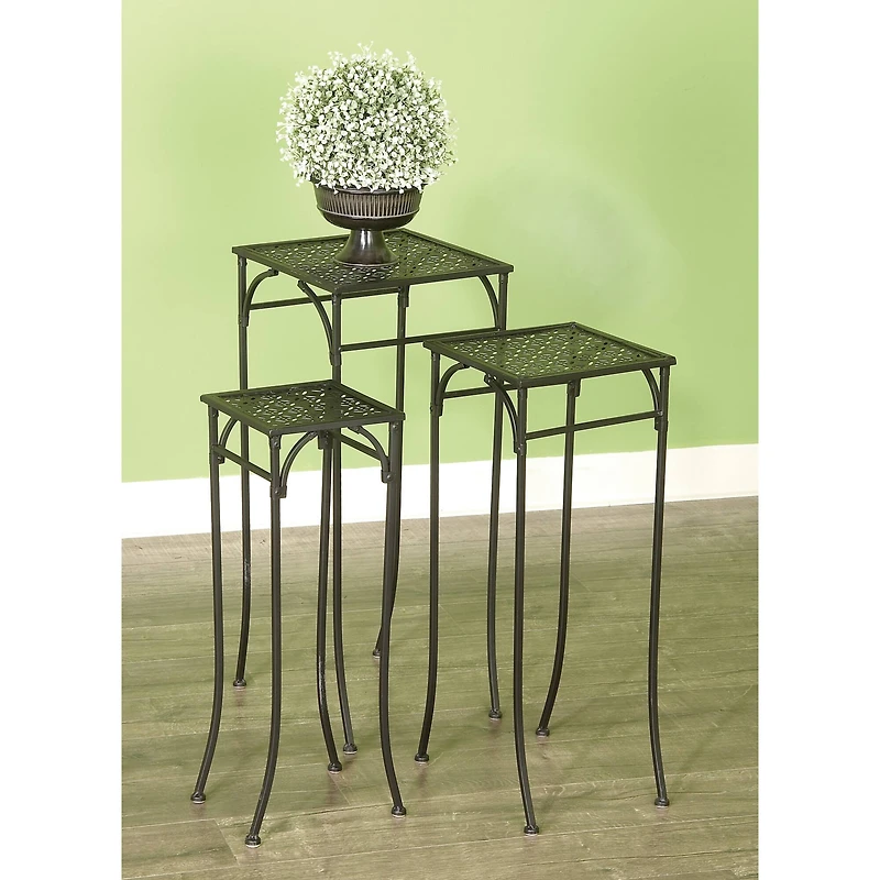 Black Metal Modern Plantstand Set