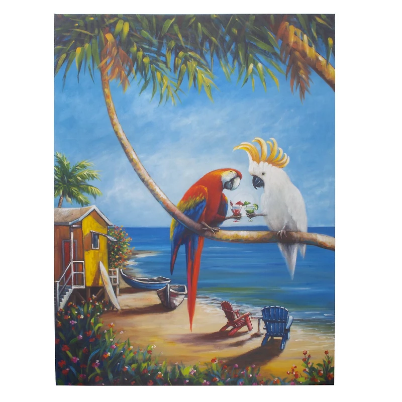 Birds In Paradise Outdoor Canvas Art Print - 30"x40"