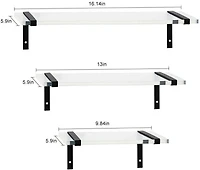 NEX™ White Wall Mounted Floating Shelf Set
