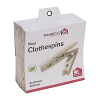 Household Essentials Classic Birchwood Clothespins