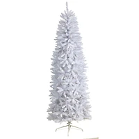 7ft. Pre-Lit White Artificial Christmas Tree, Warm White LED Lights