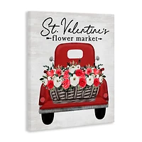 Stupell Industries St. Valentine's Flower Market Truck Canvas Wall Art