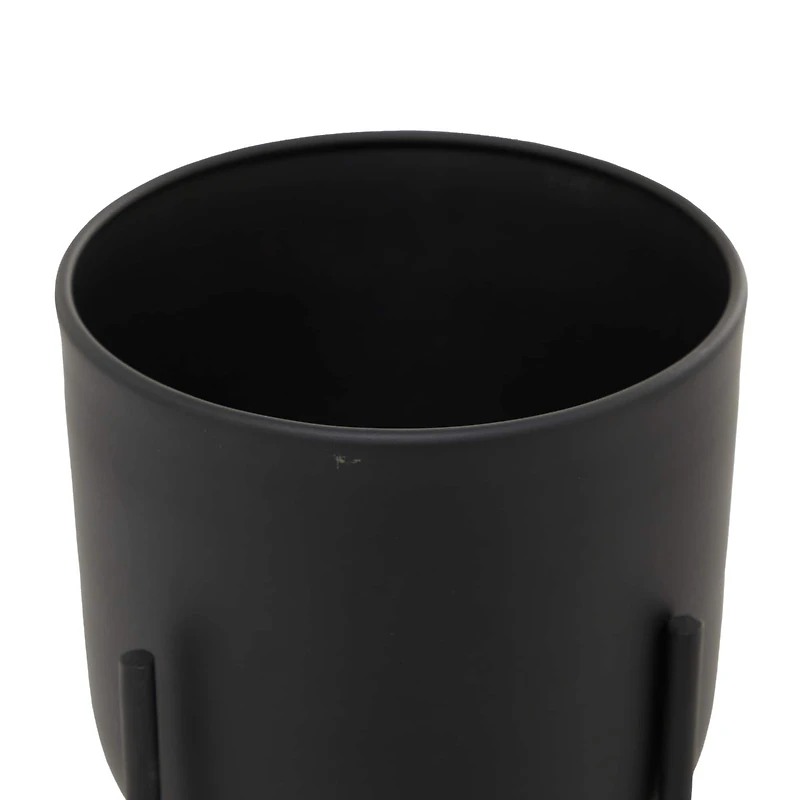 CosmoLiving by Cosmopolitan Black Metal Planter with Removable Stand Set, 17" & 13"