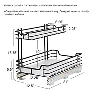Household Essentials Glidez 2-Tier Cabinet Organizer