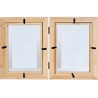 Expressions™ 2 Opening 5" x 7" Hinged Bamboo Float Frame by Studio Décor®