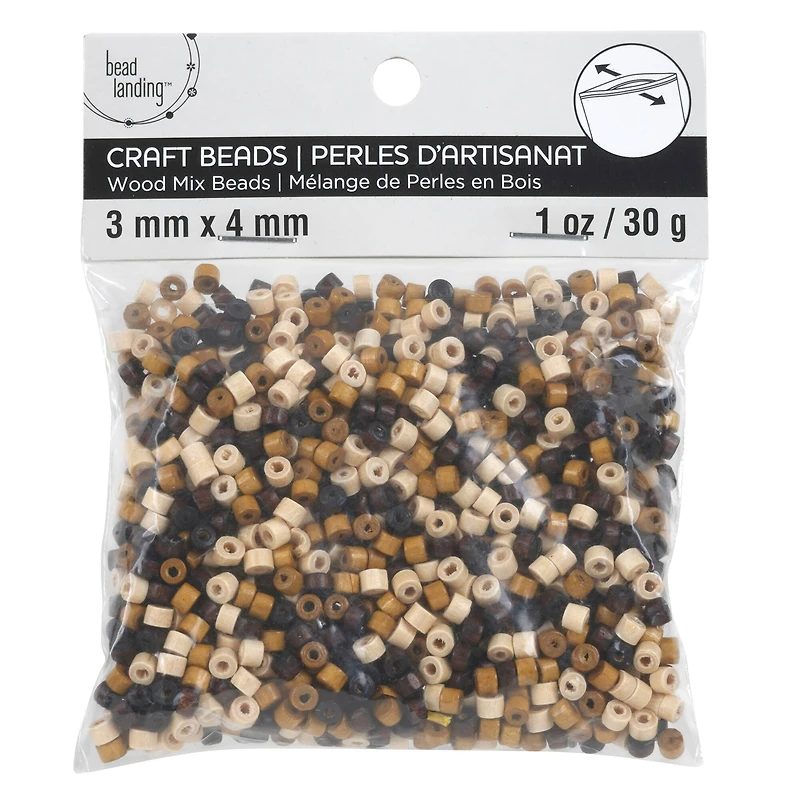 Wooden Tube Beads, 4mm by Bead Landing™