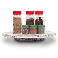 Mind Reader Brown Rustic Farmhouse Rotating Lazy Susan