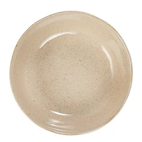 Hello Honey® 7" Cream Speckled Glaze Stoneware Footed Bowl