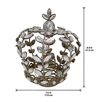 8" Gold Jeweled Crown Lighted Tree Topper by Ashland®