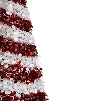 6ft. Pre-Lit Candy Cane Pop-Up Artificial Christmas Tree, Clear Lights