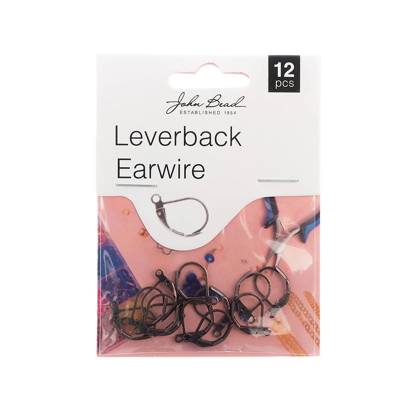 John Bead Must Have Findings 15mm Leverback Earwire