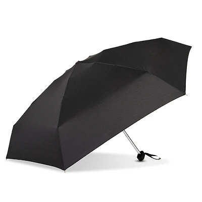 GoGo 40" Black Flat Manual Mini Compact Umbrella