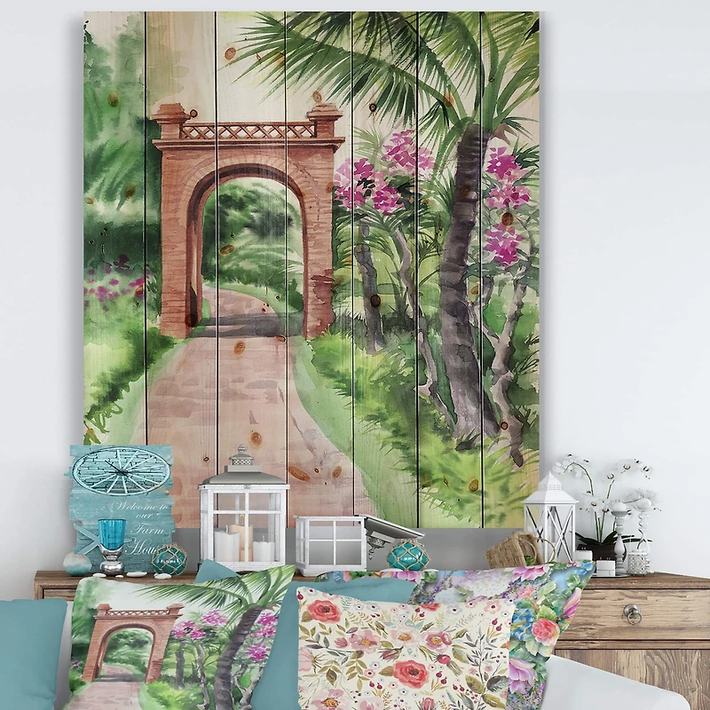 Designart - Traditional Gate In Tropical Oasis