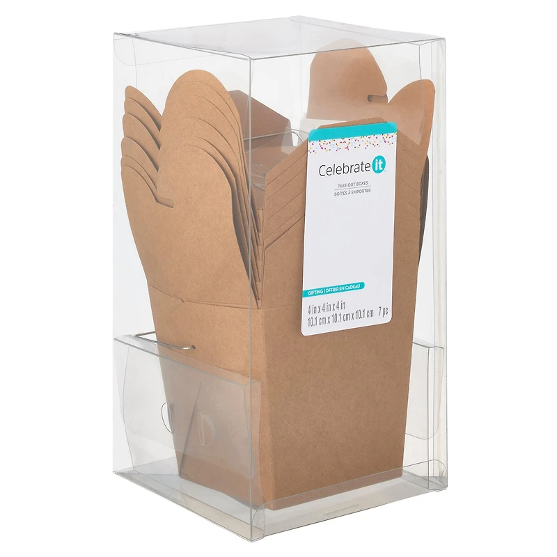 12 Packs: 7 ct. (84 total) 4" Take-Out Boxes by Celebrate It