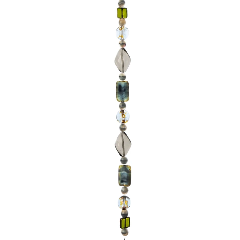 Blue & Green Czech Glass Bead Mix, 19mm by Bead Landing™