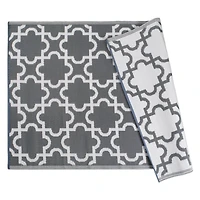 DII® Gray Lattice Outdoor Rug, 4ft. x 6ft.