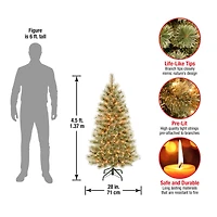 4.5ft. Pre-Lit Arcadia Cashmere Pine Artificial Christmas Tree, Clear Lights