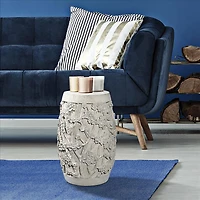 Design Toscano® 24" Stone Finish Sakura Cherry Blossom Asian Sculptural Pedestal Table