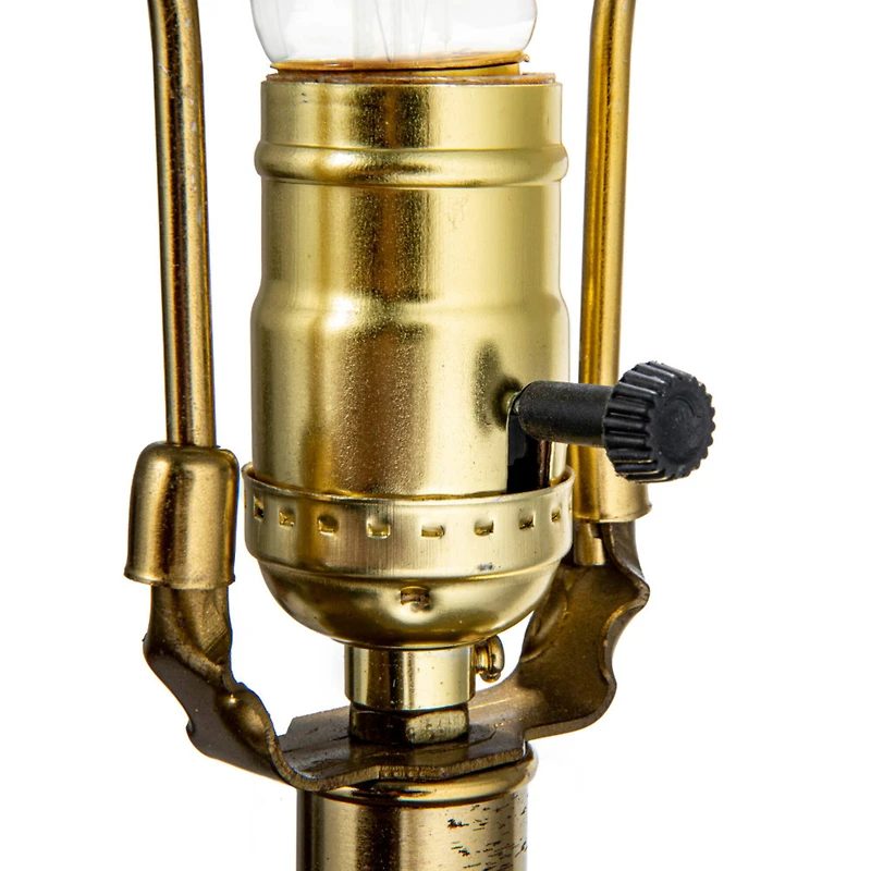 Hello Honey® 25" Clear and Navy Embossed Blown Glass Table Lamp with Velvet Shade