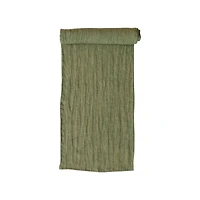 Hello Honey® 108" Green Stonewashed Linen Table Runner