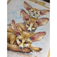 MP Studia Fennec Fox Family Cross Stitch Kit