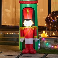 Glitzhome® 10ft. Inflatable Arch Gate & Guards With Lights