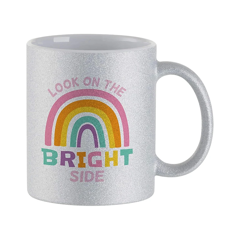 Craft Express 11oz. Sublimation Silver Glitter Mugs, 6ct.