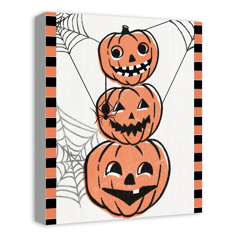 Jackolantern Stack 16" x 20" Canvas Wall Art