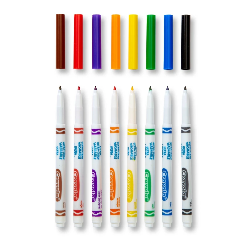 Crayola® Washable™ Classic 8 Piece Fine Line Marker Set