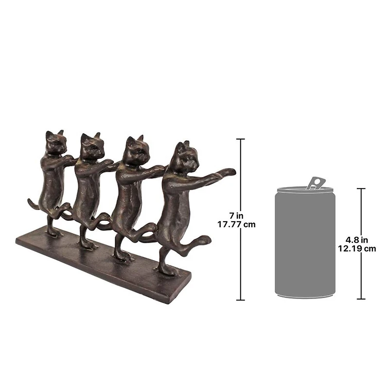 Design Toscano 7" Chorus Line Cats Cast Iron Statue