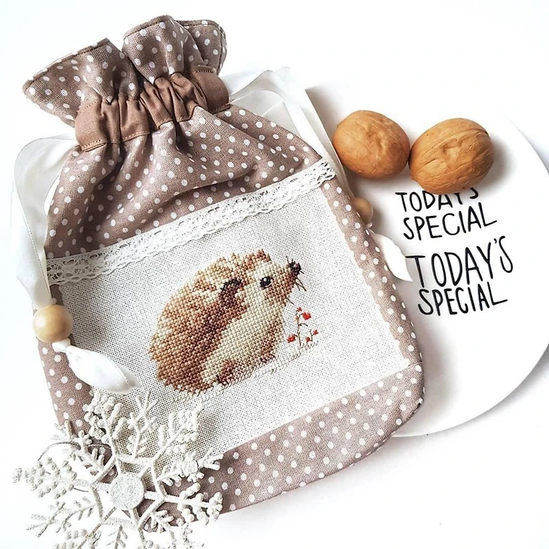 Alisa Hedgehog Cross Stitch Kit