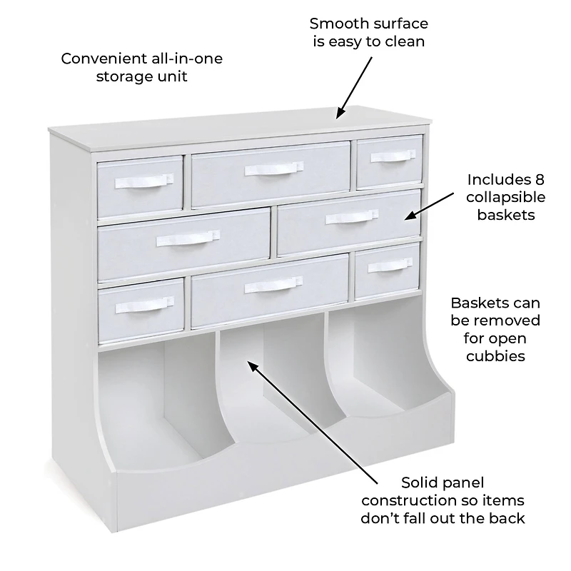 Badger Basket White Baskets & Bins Storage Station